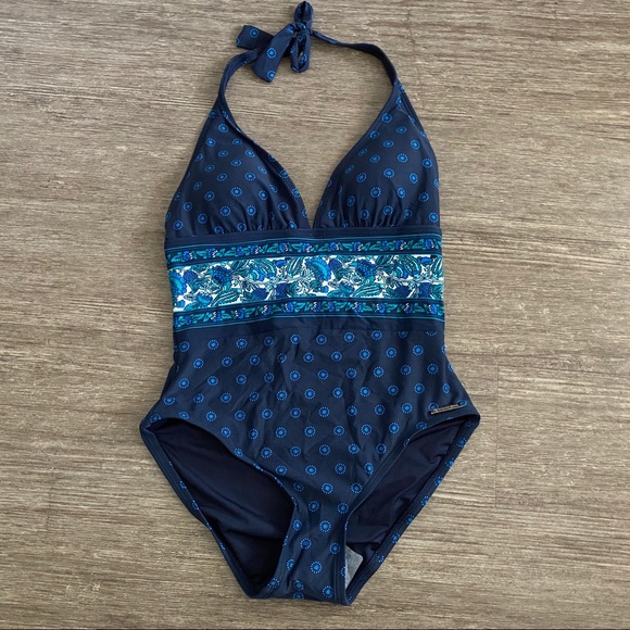 Michael Michael Kors One Piece Halter Swimsuit - Picture 2 of 2